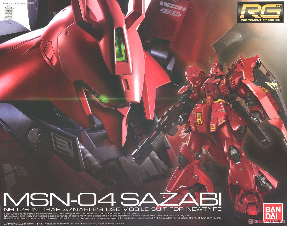 RG 1/144 #29 MSN-04 Sazabi