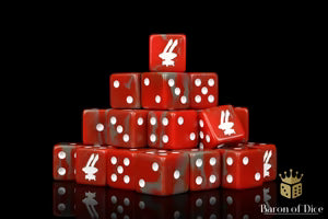 Drone Dice - Red - x25 Dice (Square Corner)