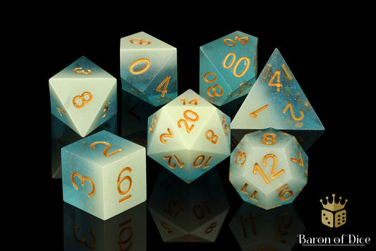 Blue Water Sharp Edge RPG Dice Set - 7 Pieces × 1