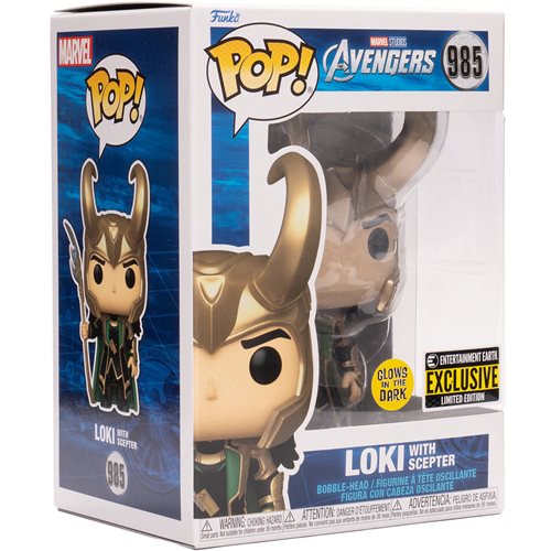 Avengers Loki with Scepter Pop! Vinyl Figure - Entertainment Earth Exclusive