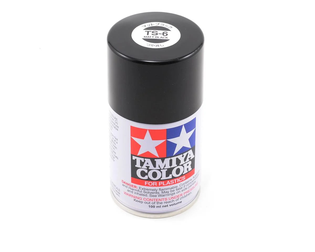 Tamiya TS-6 Matte Black Lacquer Spray Paint (100ml) – Bits&Bobs