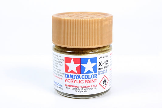 Tamiya X-12 Gold Leaf Gloss Acrylic Mini Paint (23ml)