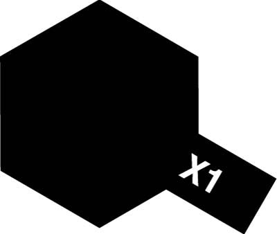 Tamiya X-1 Black Gloss Finish Acrylic Paint (23ml)