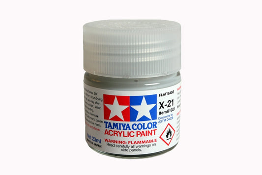 Tamiya X-21 Flat Base Acrylic Paint (23ml)