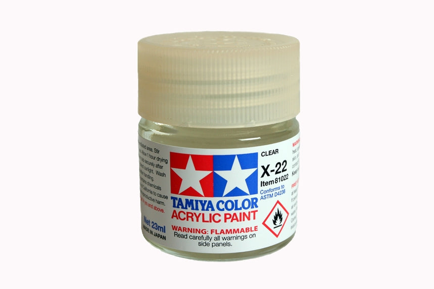 Tamiya X-22 Clear Gloss Acrylic Paint (23ml)