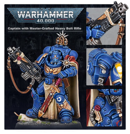 Warhammer 40,000 Captain in Gravis Armour with Master-crafted Heavy Bolt Rifle