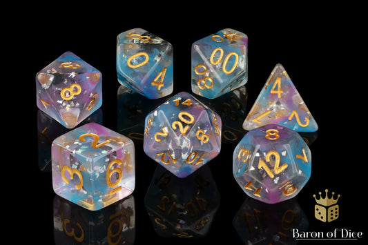 Amethyst RPG Dice - 7 Pieces × 1