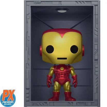 Marvel Iron Man Hall of Armor Iron Man Model 4 Deluxe Pop! Vinyl Figure - Previews Exclusive