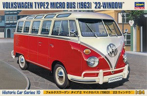 1963 Volkswagen Type 2 Micro Bus '23-Window' 1:24 Scale Plastic Model Kit