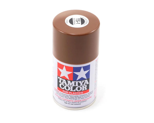 Tamiya TS-1 Red Brown Lacquer Spray Paint (100ml)