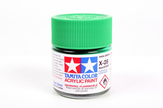 Tamiya X-28 Park Green Gloss Finish Acrylic Paint (23ml)