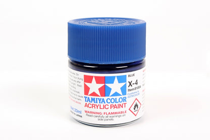 Tamiya X-4 Blue Mini Gloss Finish Acrylic Paint (23ml)