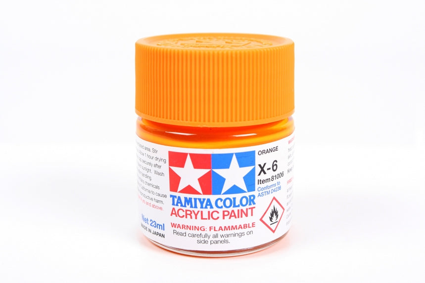 Tamiya X-6 Orange Gloss Finish Acrylic Paint (23ml)