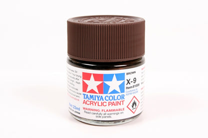 Tamiya X-9 Brown Gloss Finish Acrylic Paint (23ml)